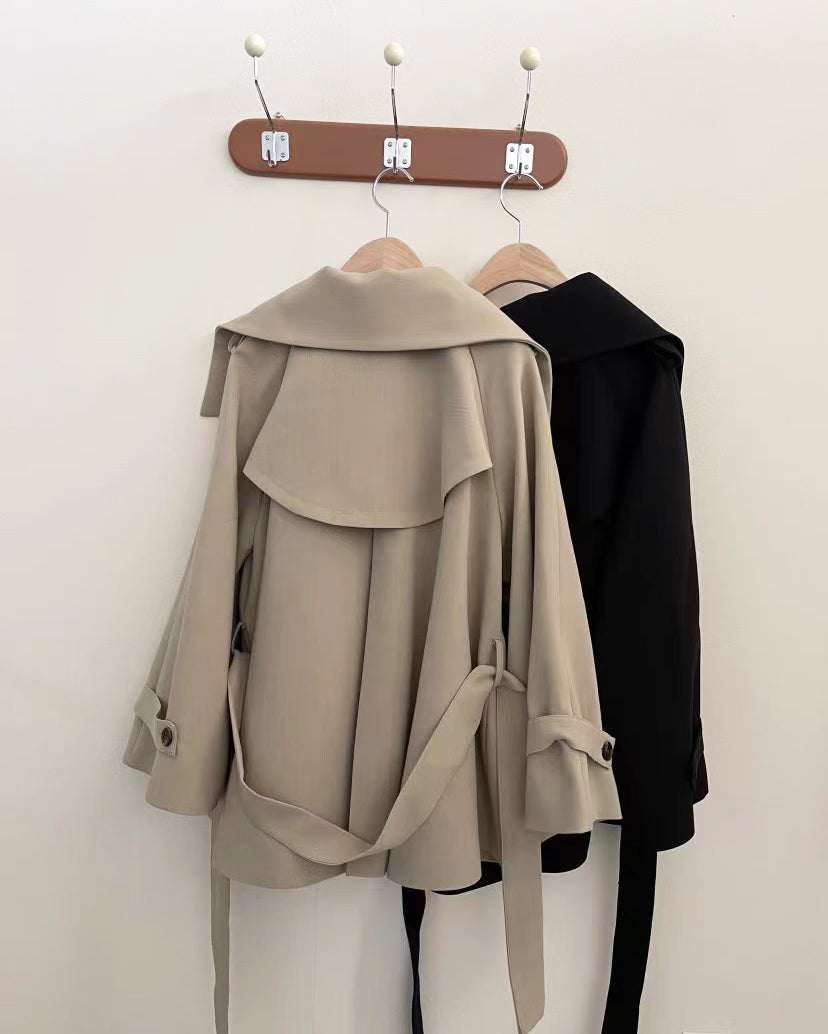 ワイドスリーブフレアトレンチコート