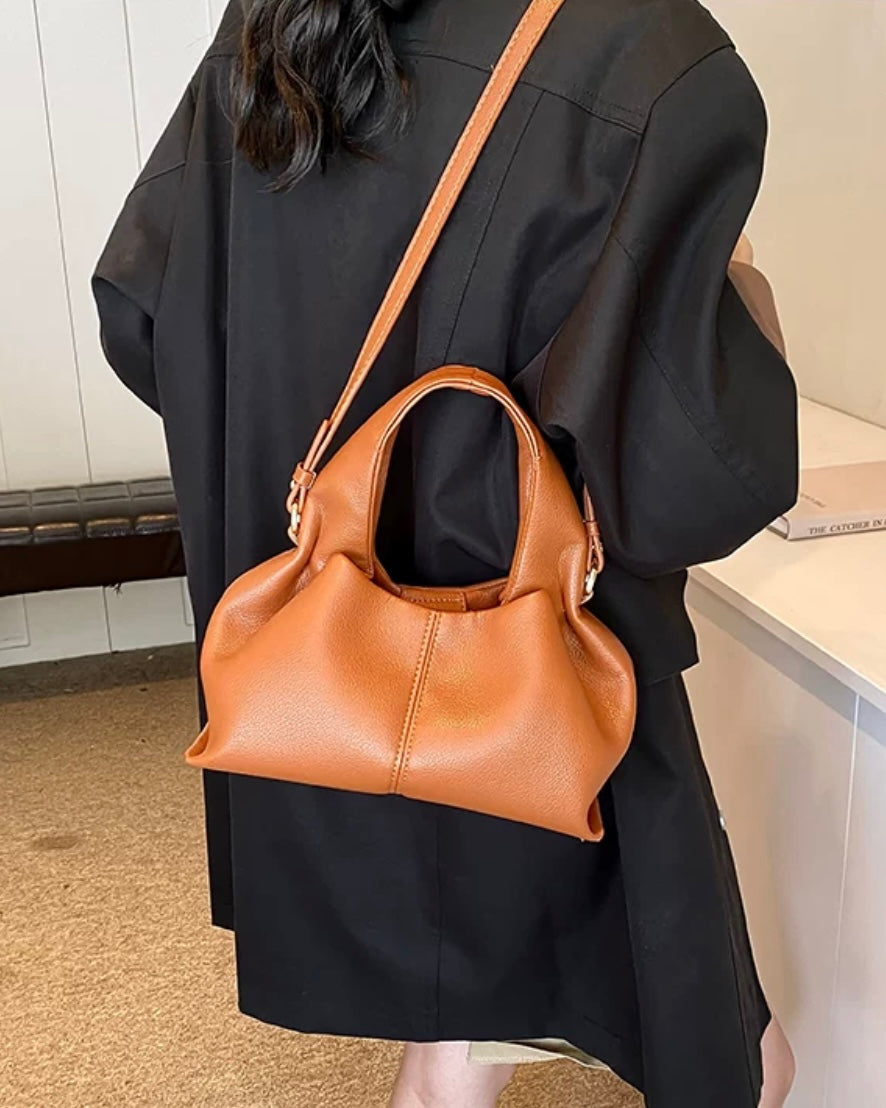 2wayタックレザーショルダーバッグ