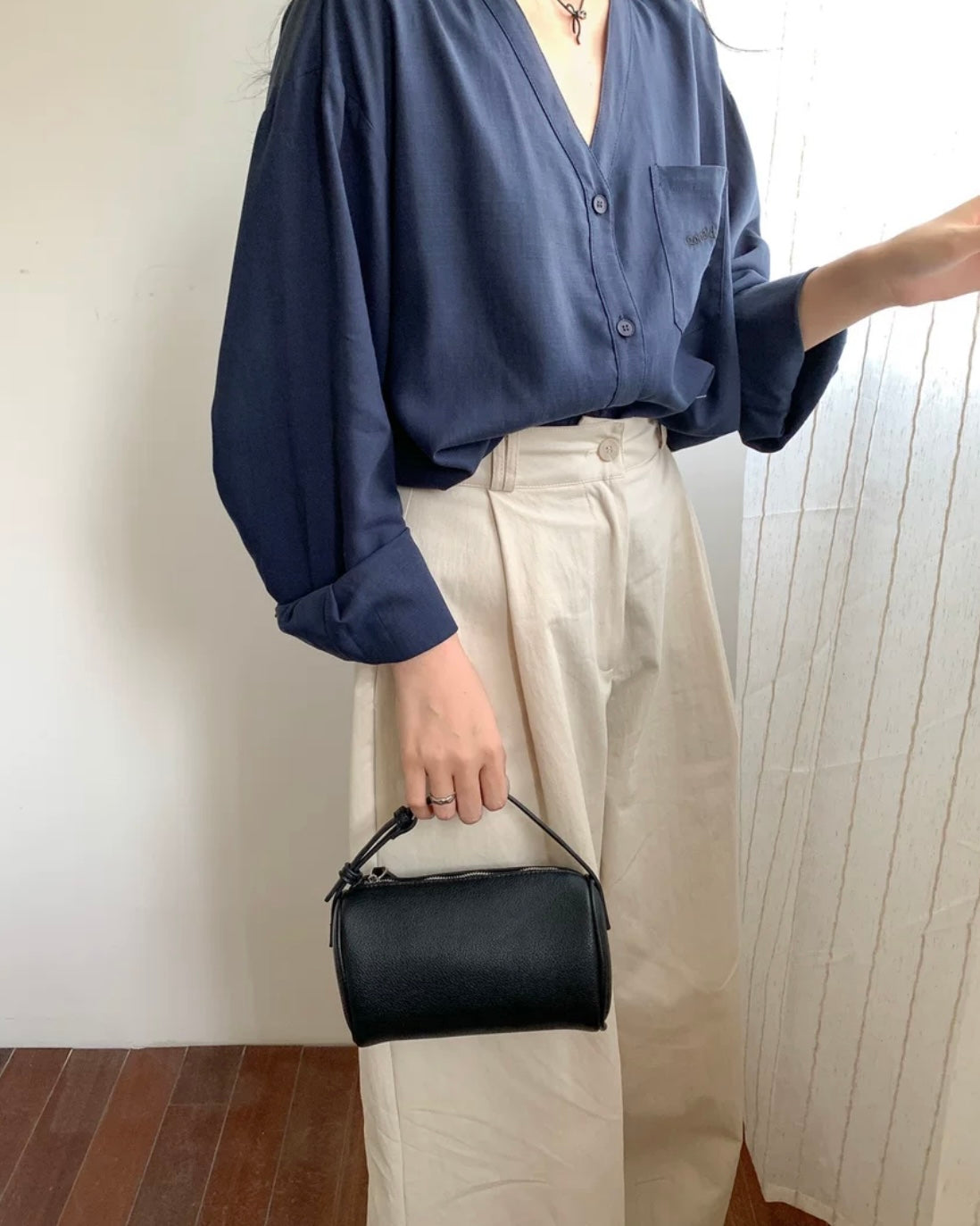 2wayオーバルレザーバッグ