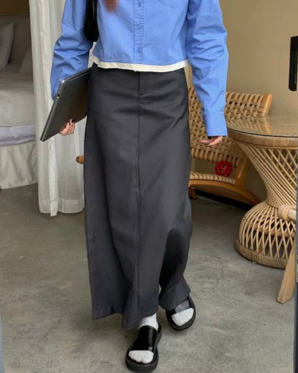 ルーズシルエットロングスカート
