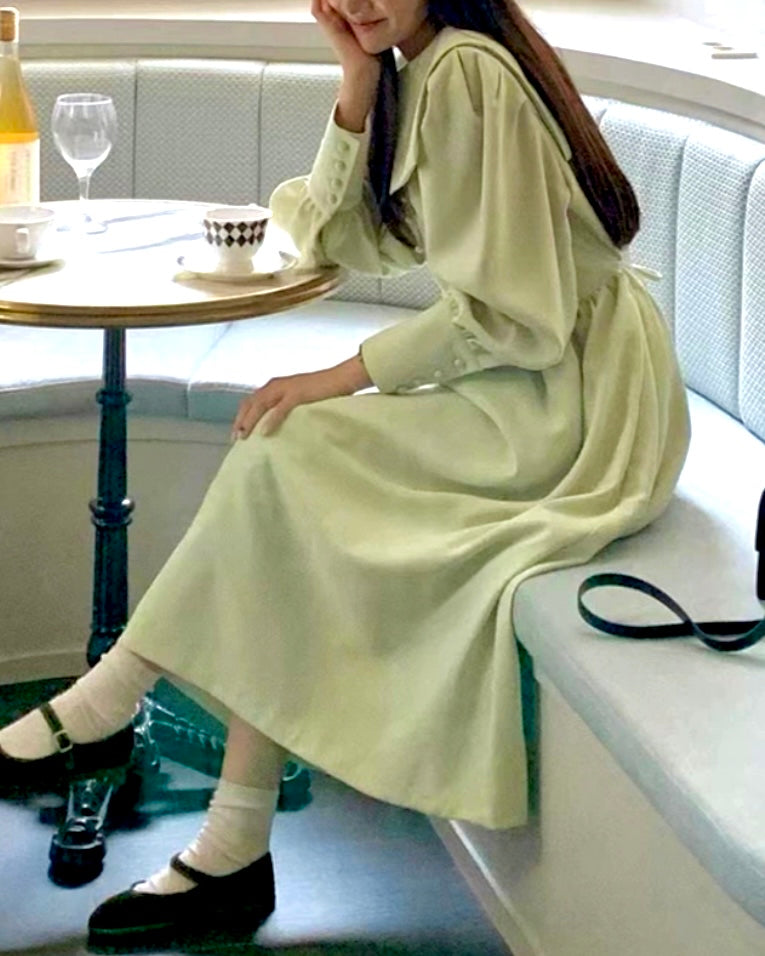 《11/10新作》スクエアカラーデザインワンピース