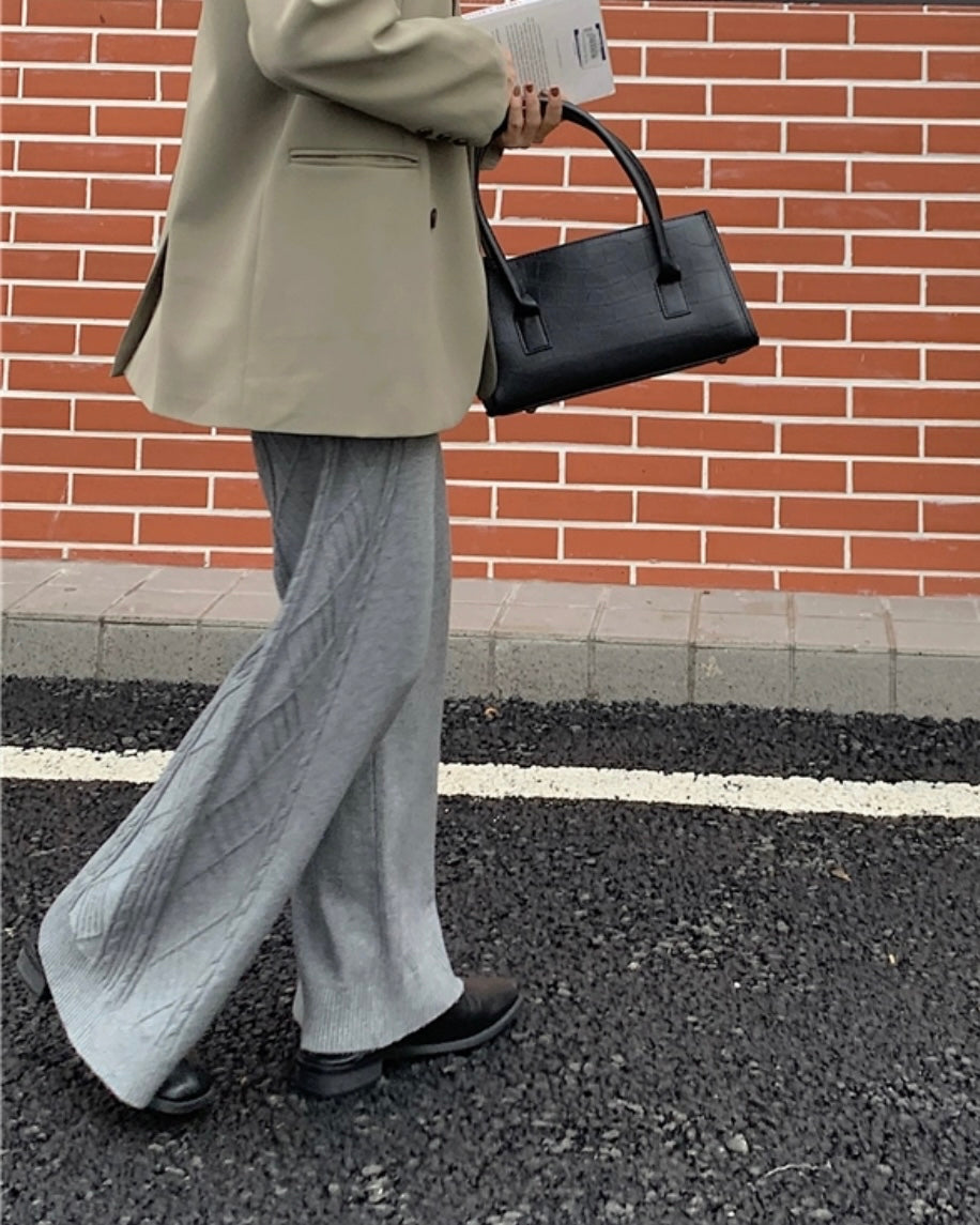 ニッティングパターンニットソーパンツ