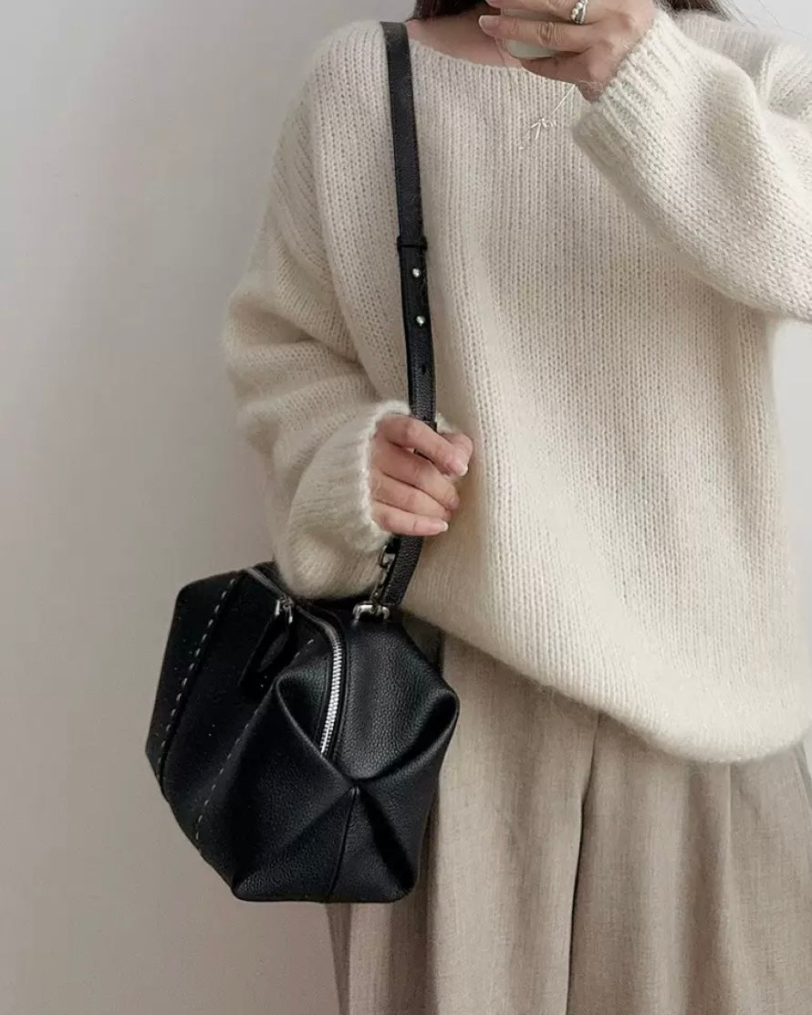 2wayワイドステッチレザーバッグ