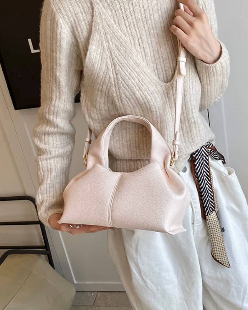 2wayタックレザーショルダーバッグ