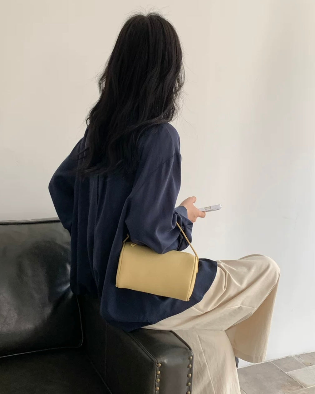 2wayオーバルレザーバッグ
