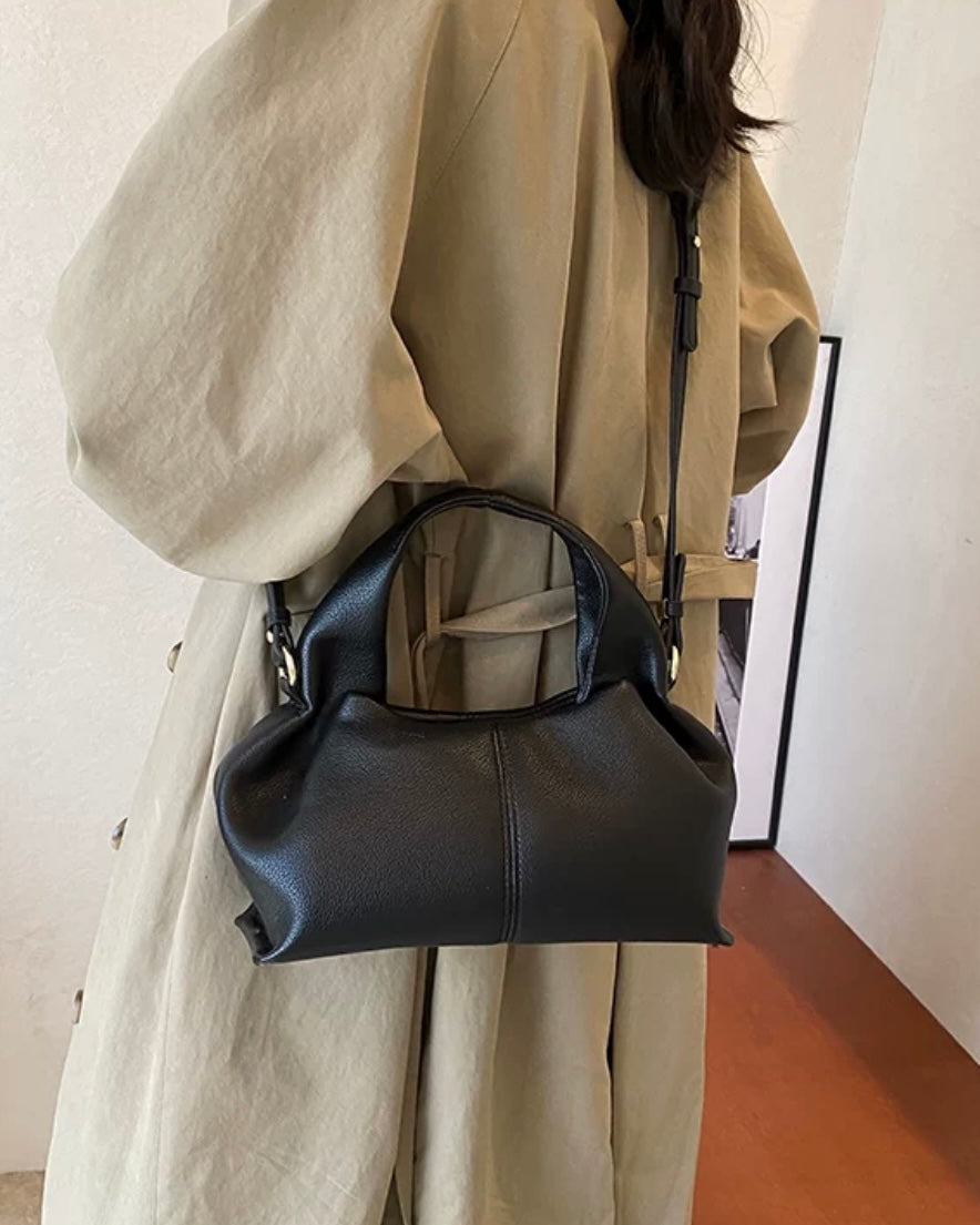 2wayタックレザーショルダーバッグ