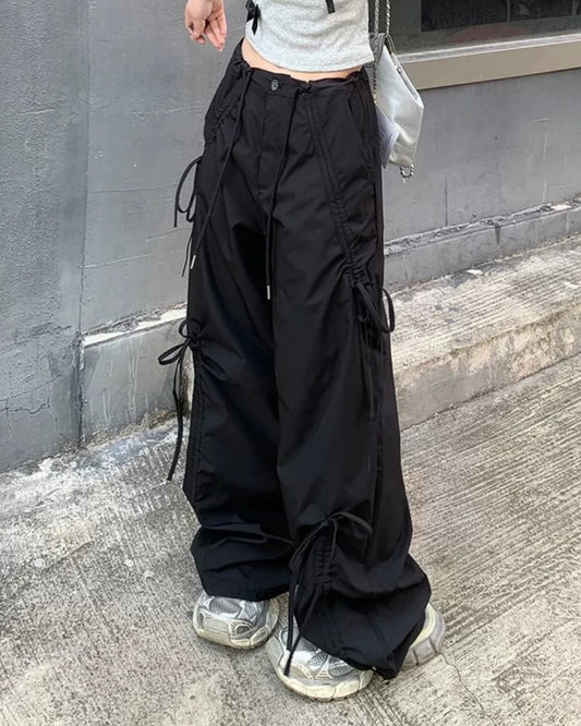 ドロストリボンパンツ