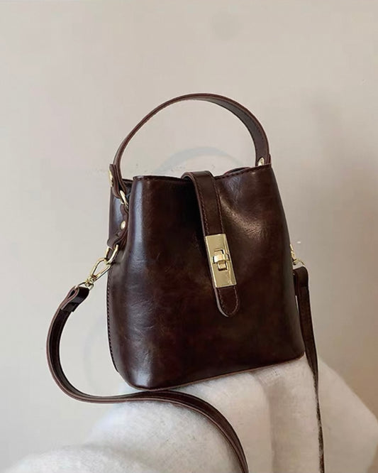 《11/14新作》2wayヴィンテージルックバケツバッグ