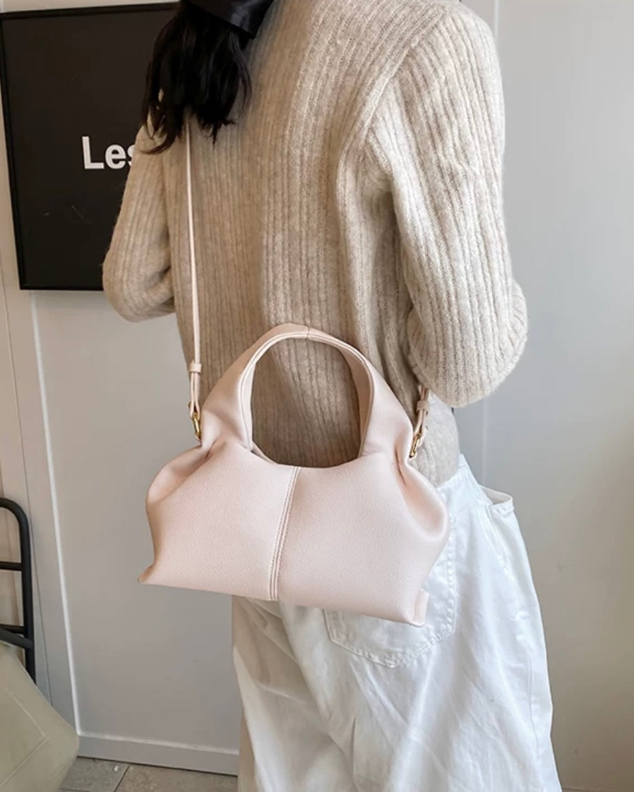2wayタックレザーショルダーバッグ