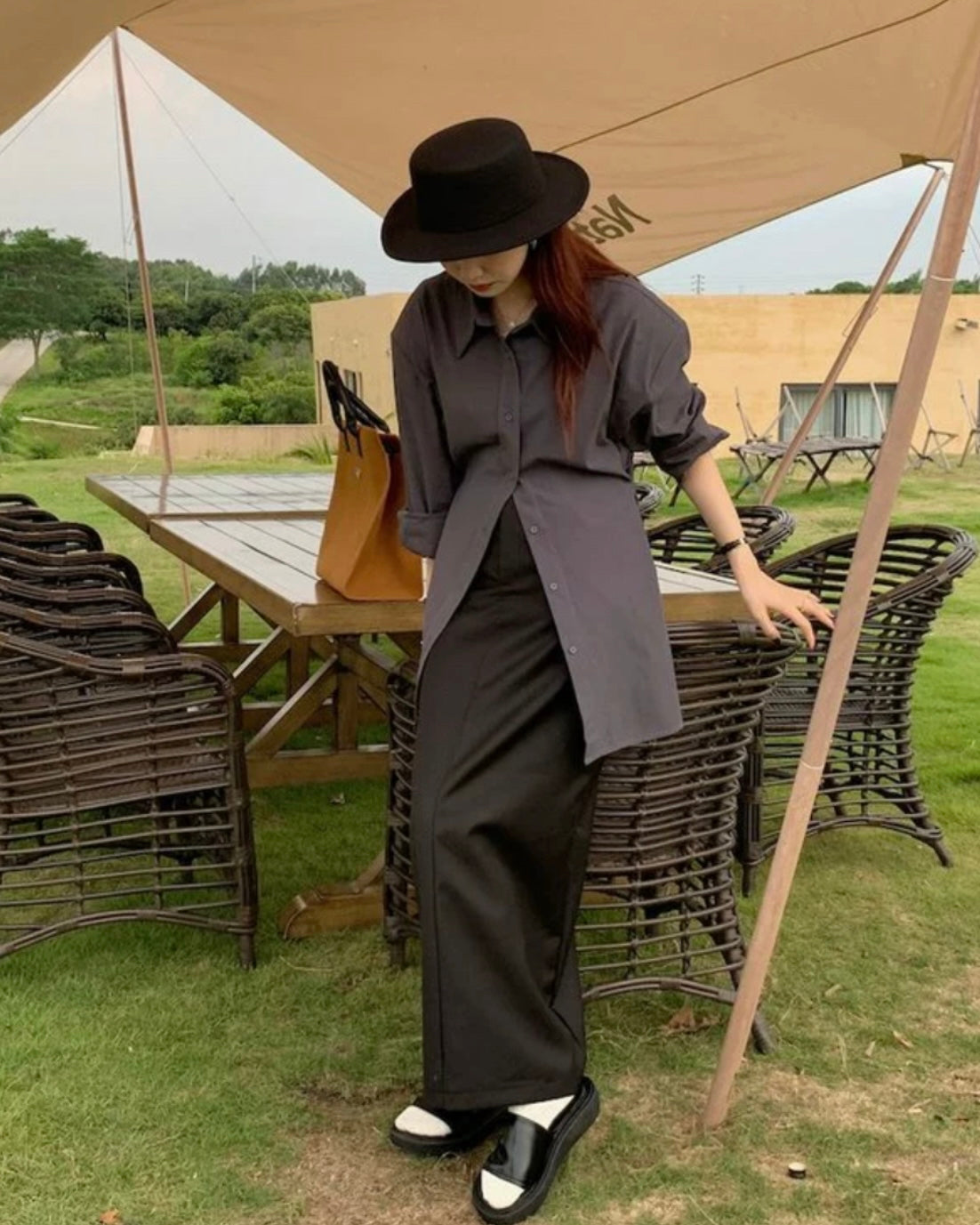 ルーズシルエットロングスカート