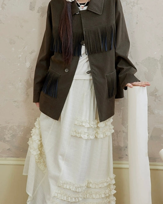 アシメサイドフリルスカート