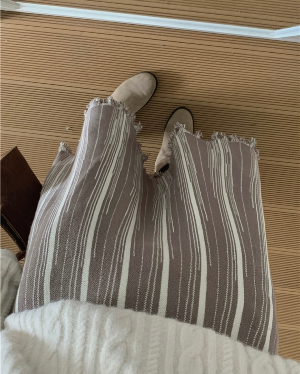 フリンジニットスカート