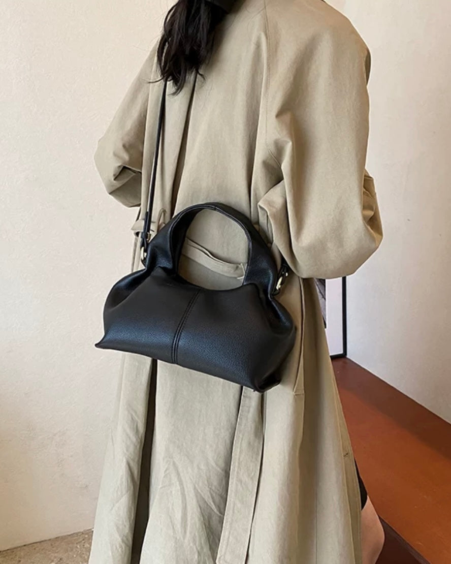 2wayタックレザーショルダーバッグ