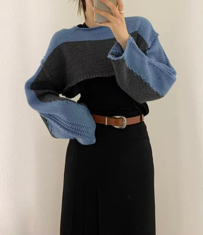 6（ROKU） 2023AW マルチスクラブ　クルーネック　ショートニット 6（ROKU） 2023AW マルチスクラブ クルーネック ショートニット