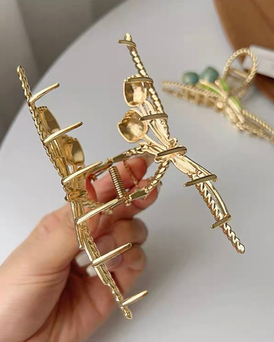 チューリップメタルヘアクリップ