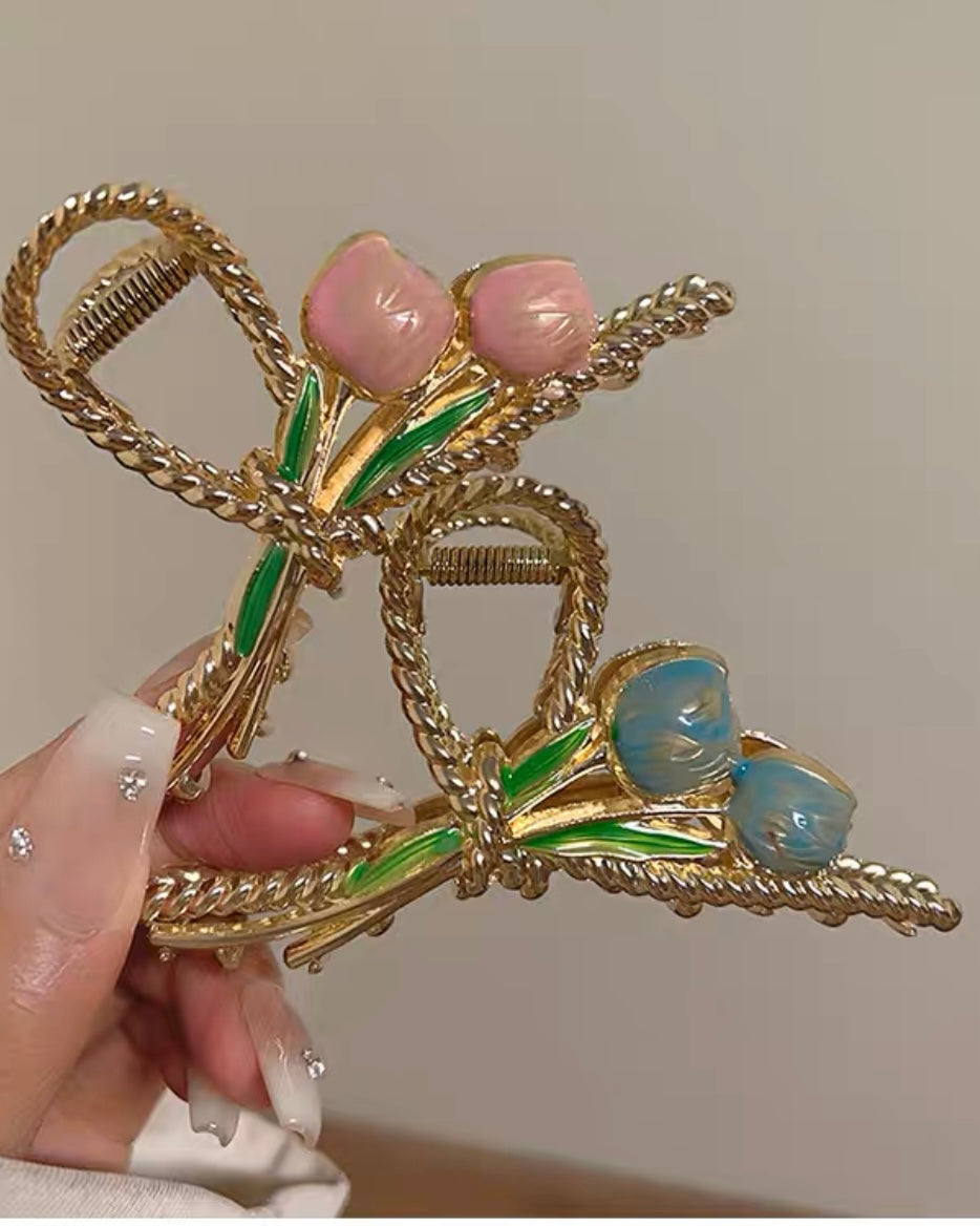 チューリップメタルヘアクリップ