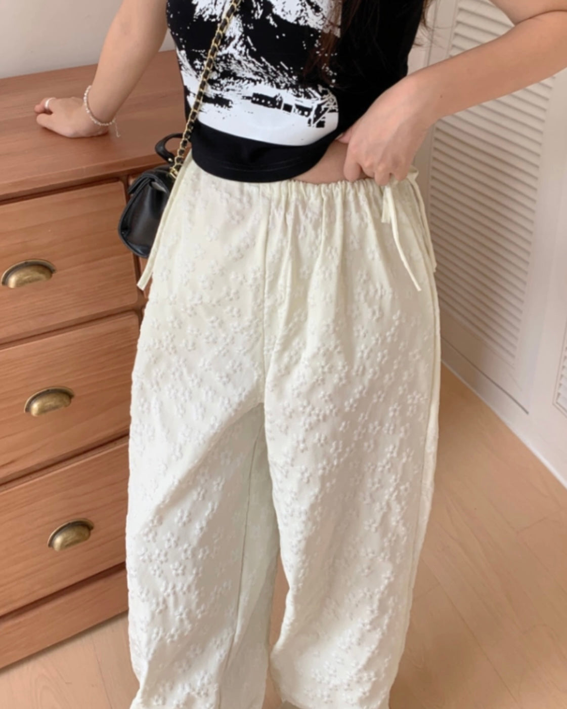 リップルフラワーパンツ