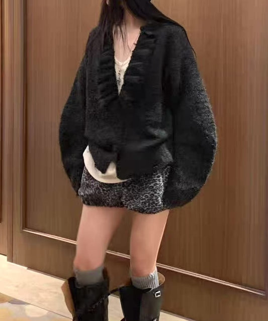 《11/28新作》フリルニットカーディガン