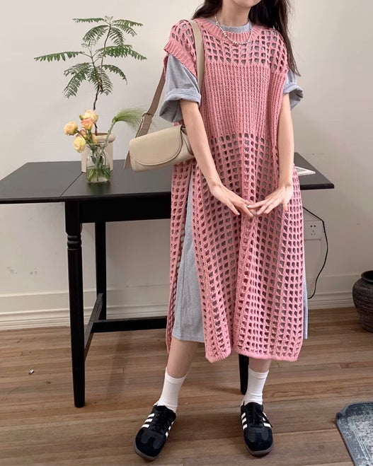 メッシュニットワンピース