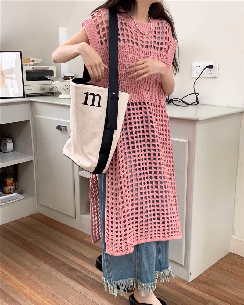 メッシュニットワンピース