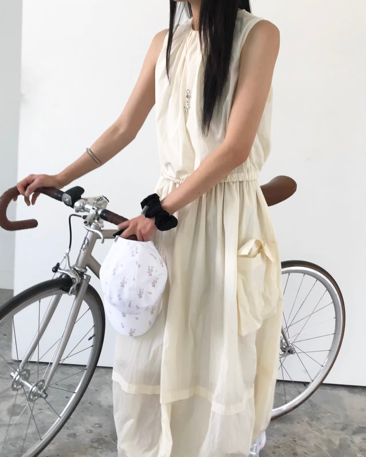 ツーピース風ドロストワンピース