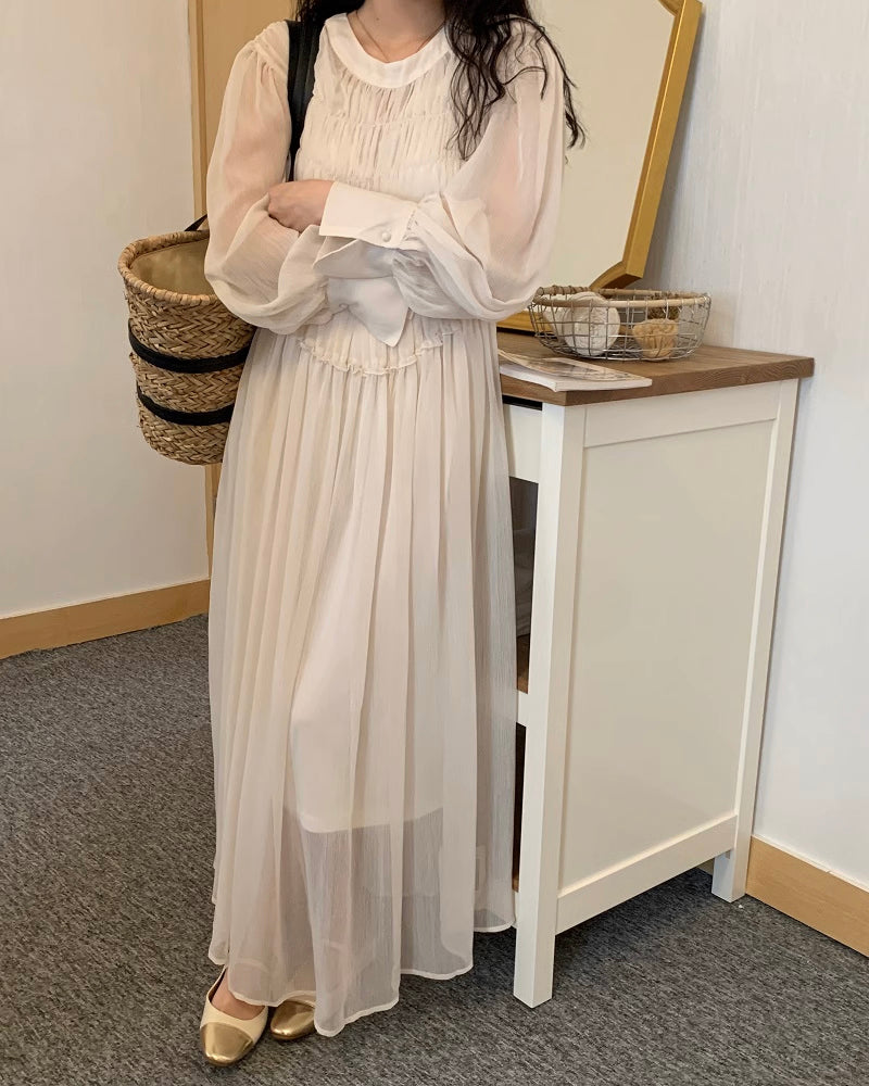《9/15新作》シャーリングシアーワンピース