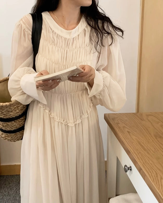 《9/15新作》シャーリングシアーワンピース