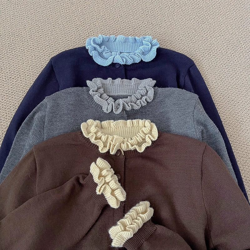 《11/7新作》フリルニットカーディガン