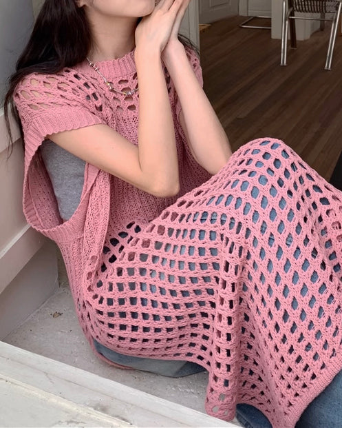 メッシュニットワンピース