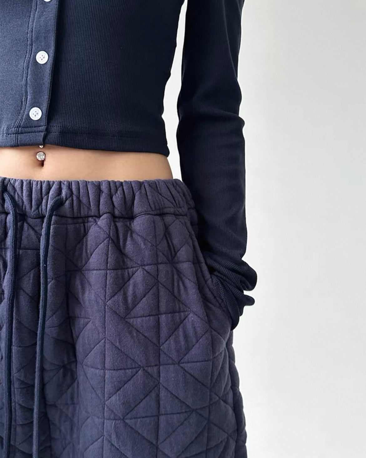 《11/14新作》キルティングウォームパンツ