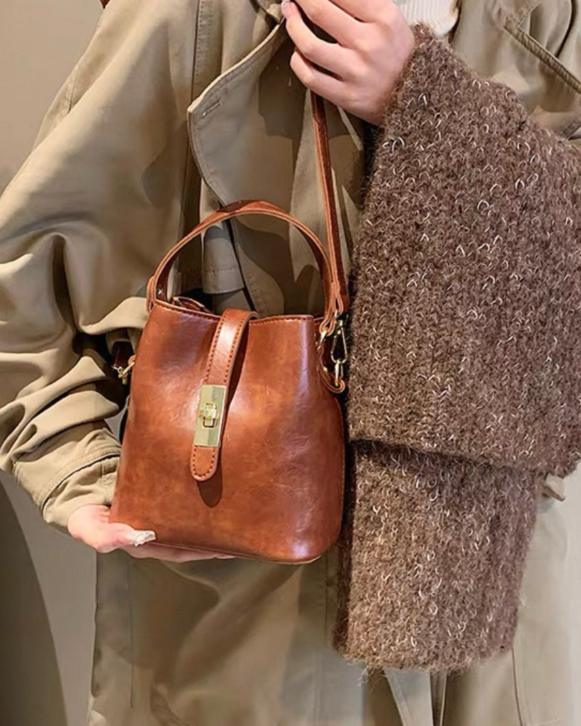 《11/14新作》2wayヴィンテージルックバケツバッグ