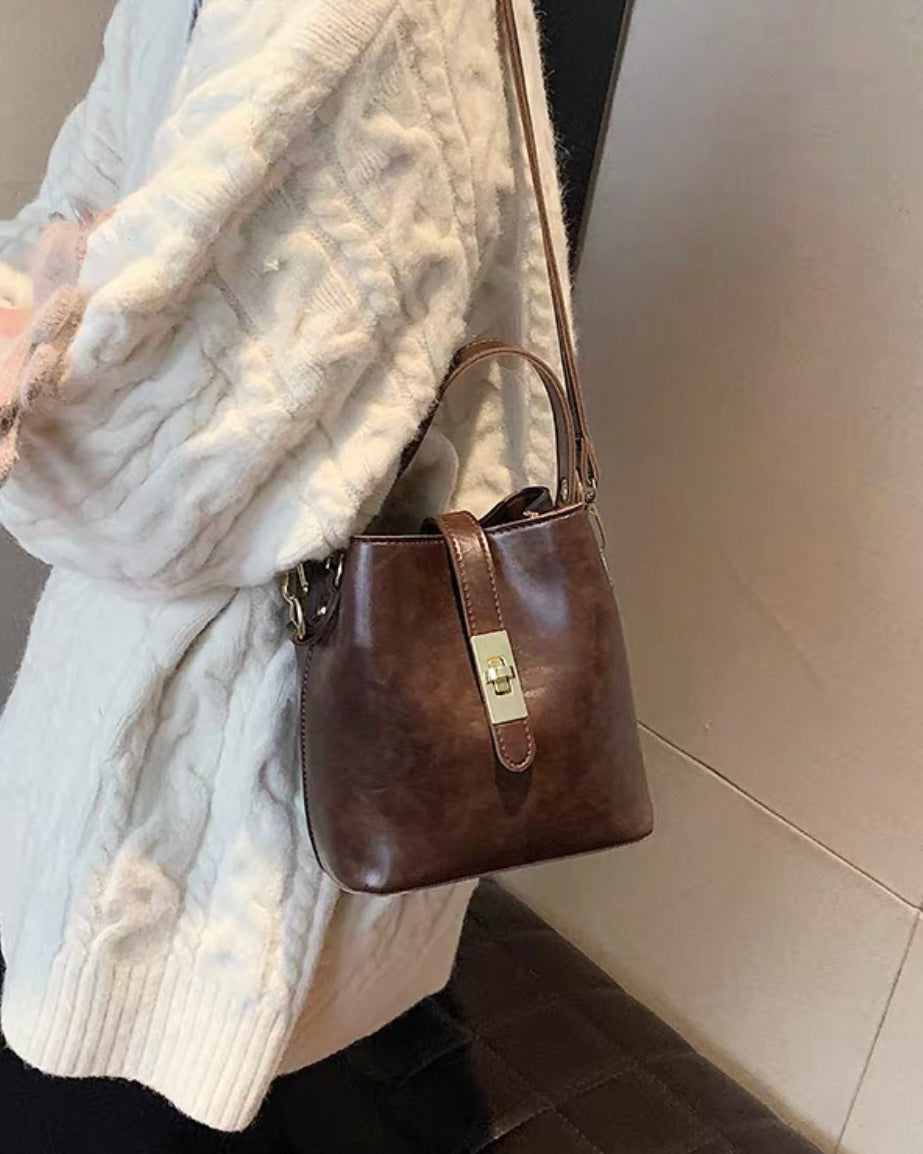 《11/14新作》2wayヴィンテージルックバケツバッグ