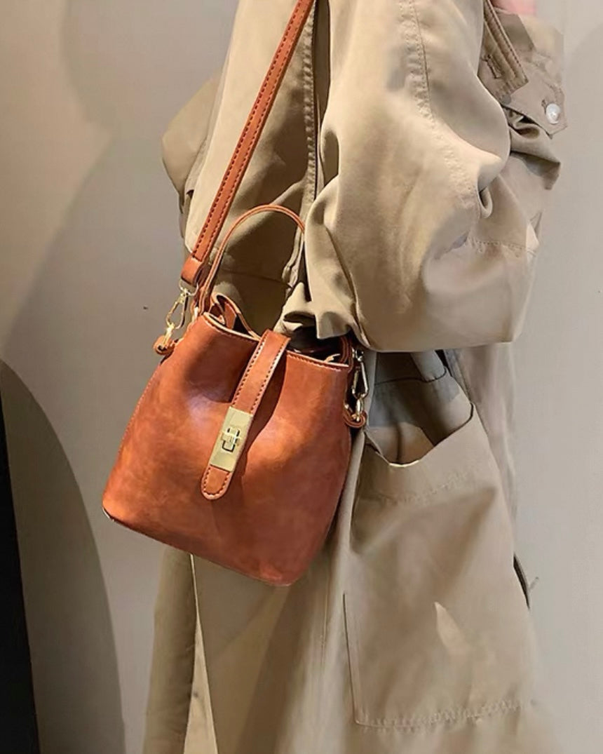 《11/14新作》2wayヴィンテージルックバケツバッグ