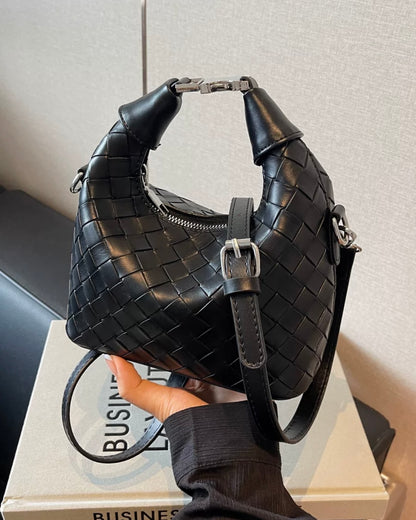 2wayハンドバックルウーブンバッグ