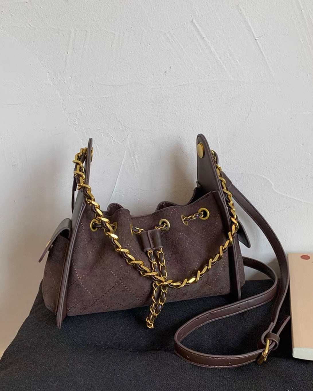 《11/14新作》2wayチェーンハンドルステッチバッグ