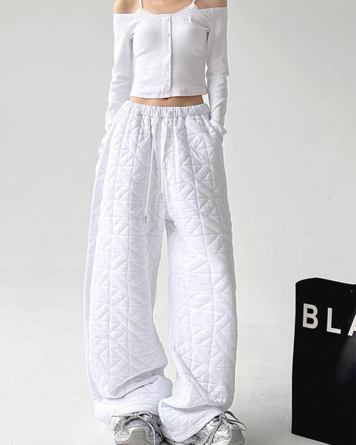 《11/14新作》キルティングウォームパンツ