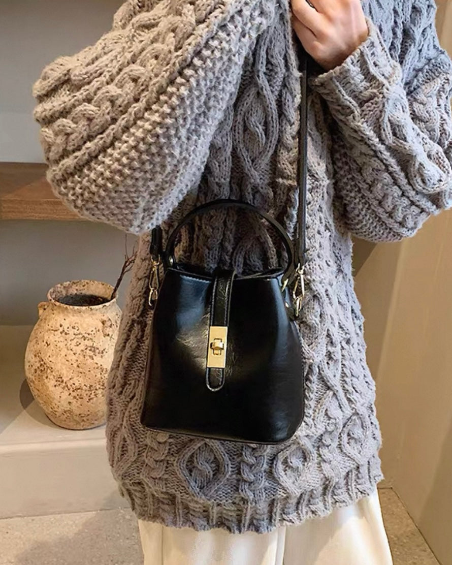 《11/14新作》2wayヴィンテージルックバケツバッグ