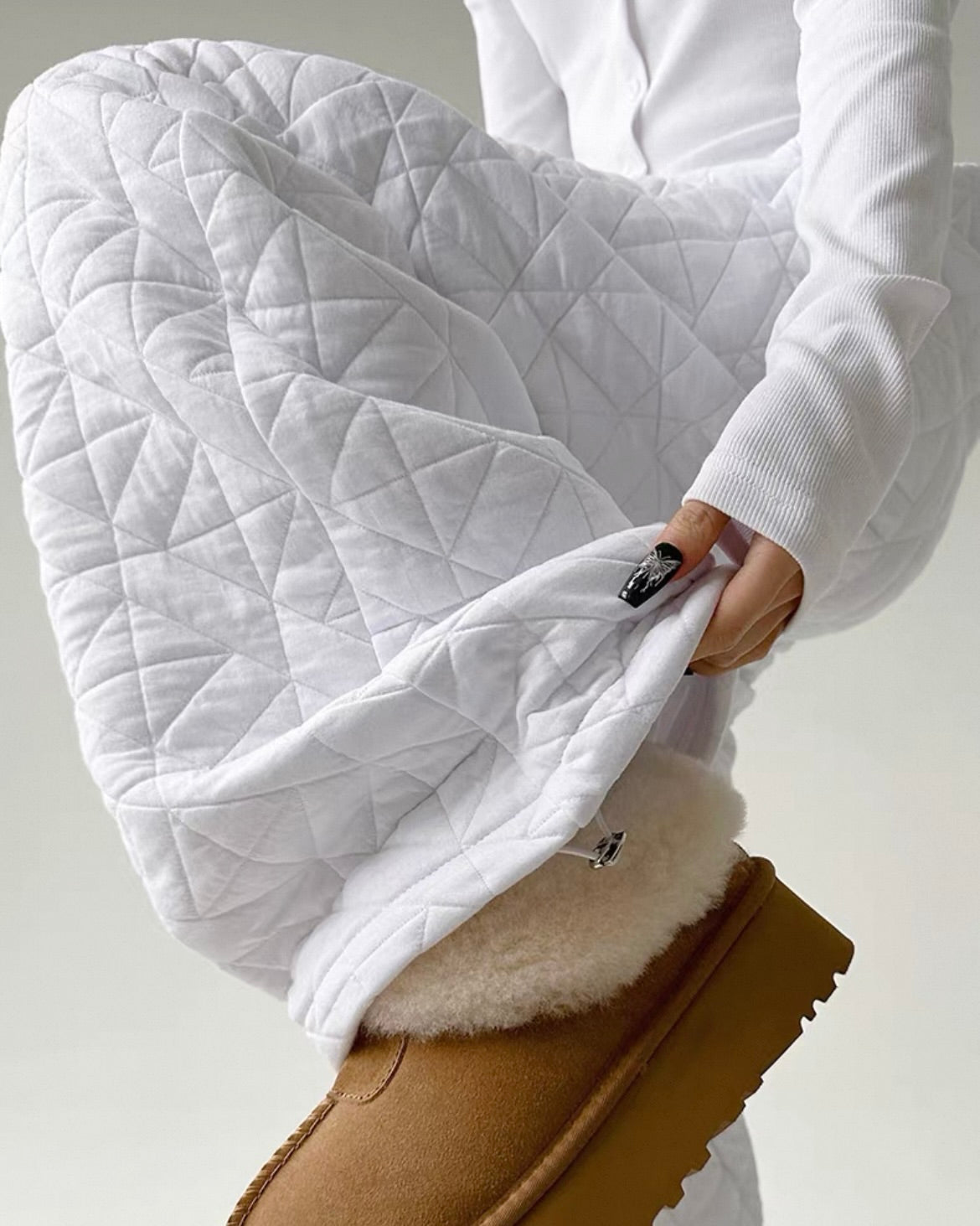 《11/14新作》キルティングウォームパンツ