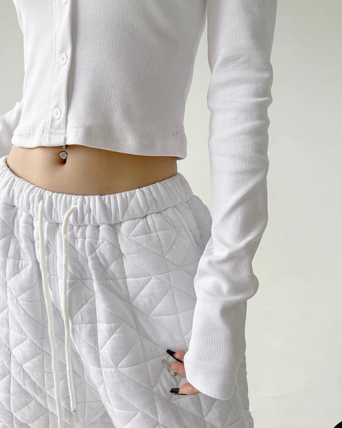 《11/14新作》キルティングウォームパンツ