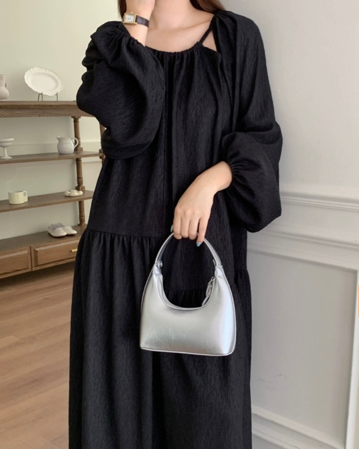 MOUTE様】LOHEN ローウエストギャザーワンピース