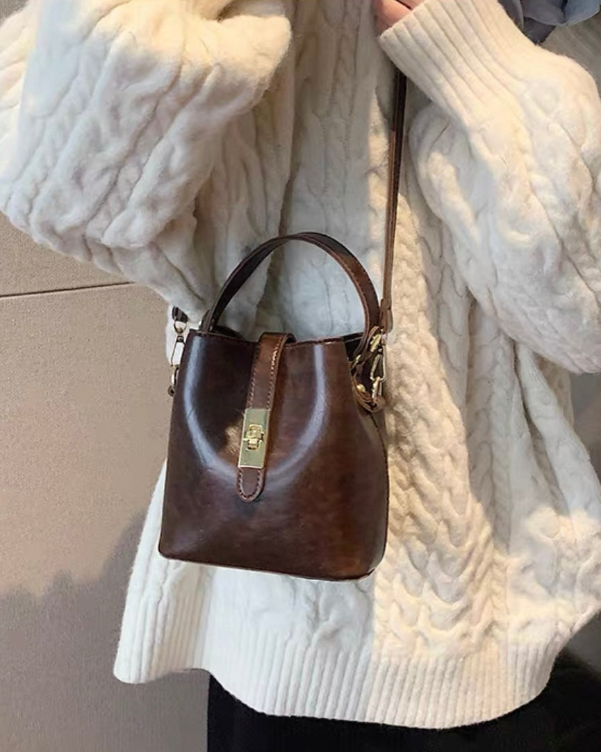 《11/14新作》2wayヴィンテージルックバケツバッグ