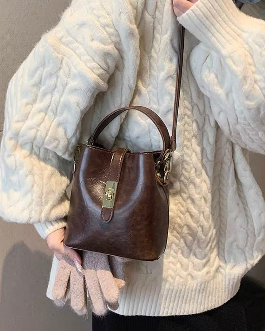 《11/14新作》2wayヴィンテージルックバケツバッグ