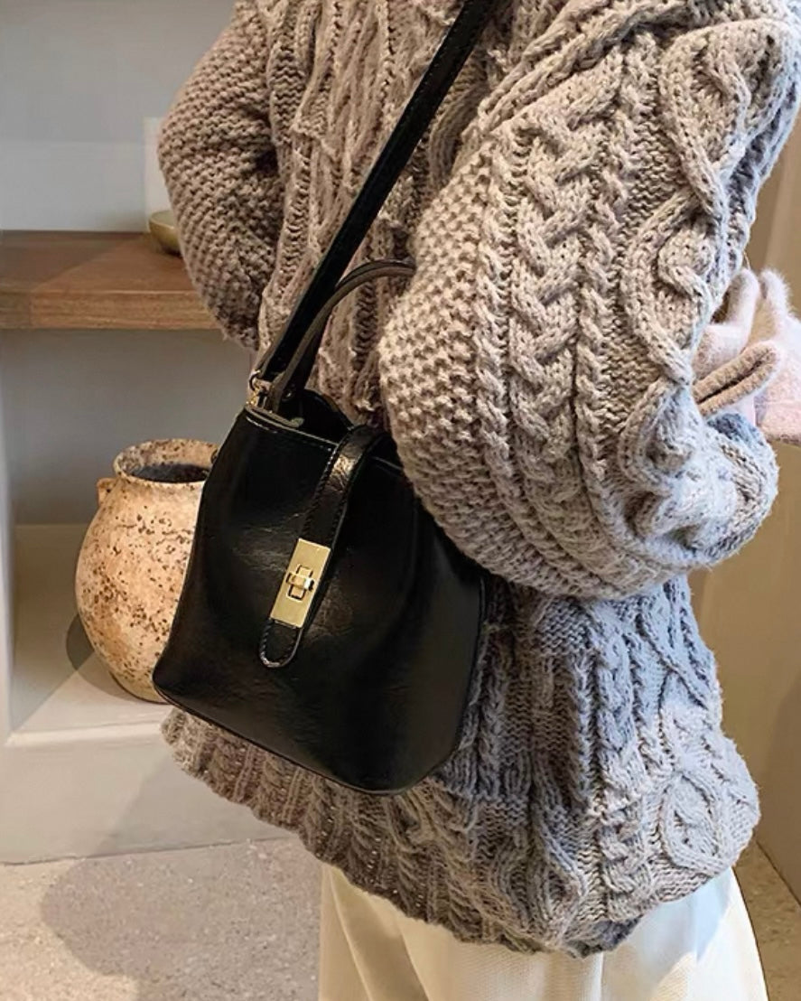 《11/14新作》2wayヴィンテージルックバケツバッグ