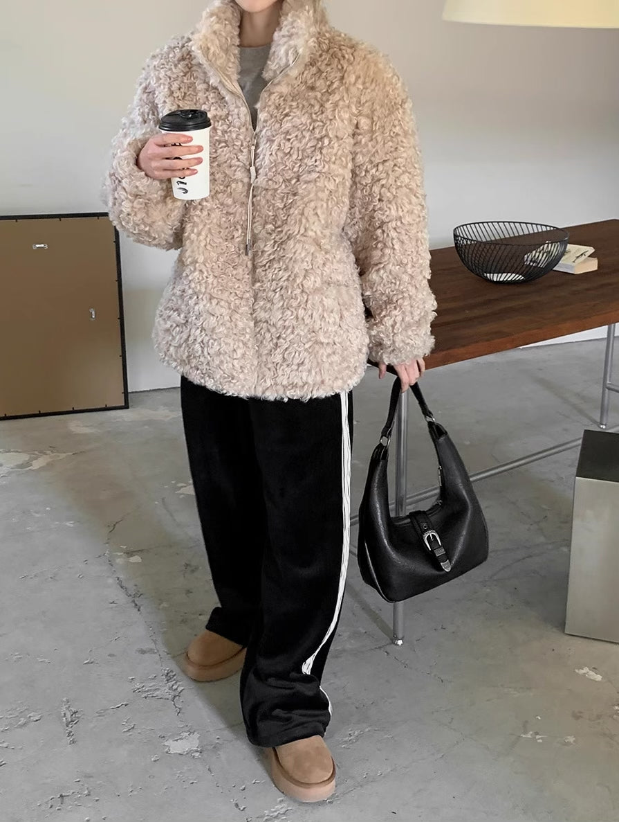 《11/28新作》プードルボアブルゾンコート