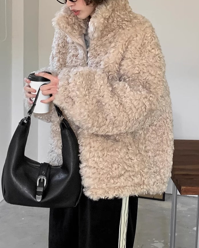 《11/28新作》プードルボアブルゾンコート