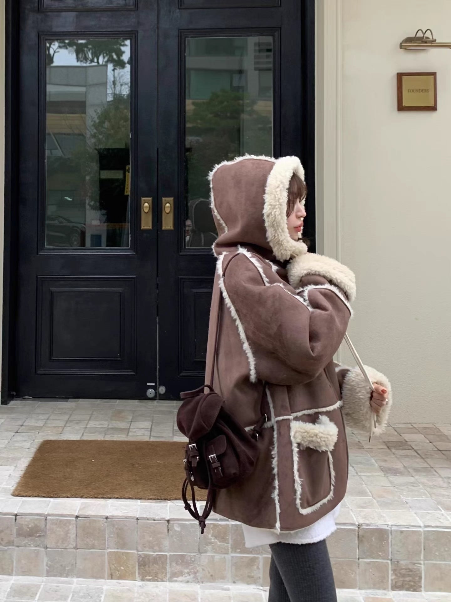 《11/7新作》フェイクムートンボアジャケット