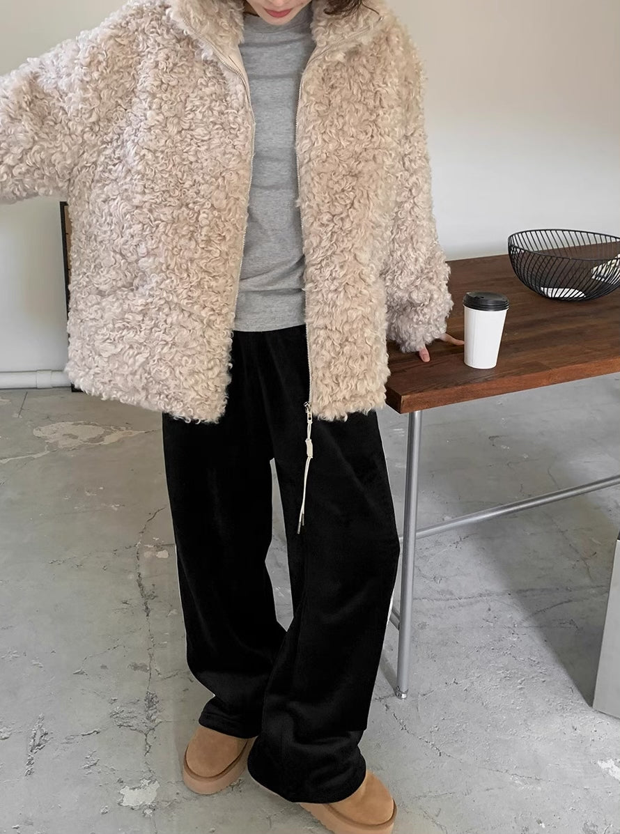 《11/28新作》プードルボアブルゾンコート