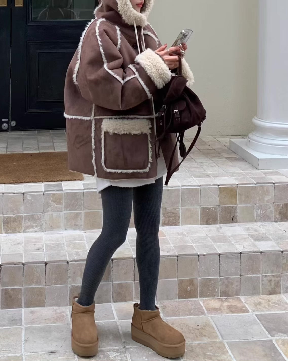 《11/7新作》フェイクムートンボアジャケット