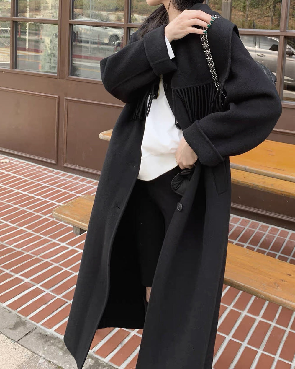 《10/27新作》フリンジカラーロングコート