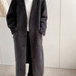 《11/17新作》ノーカラーボアロングコート